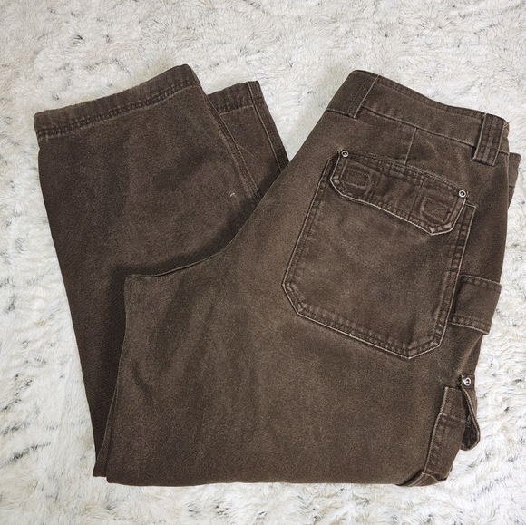 Duluth Trading Men's Brown Cargo Workwear pants Short 38x28 - Picture 9 of 14